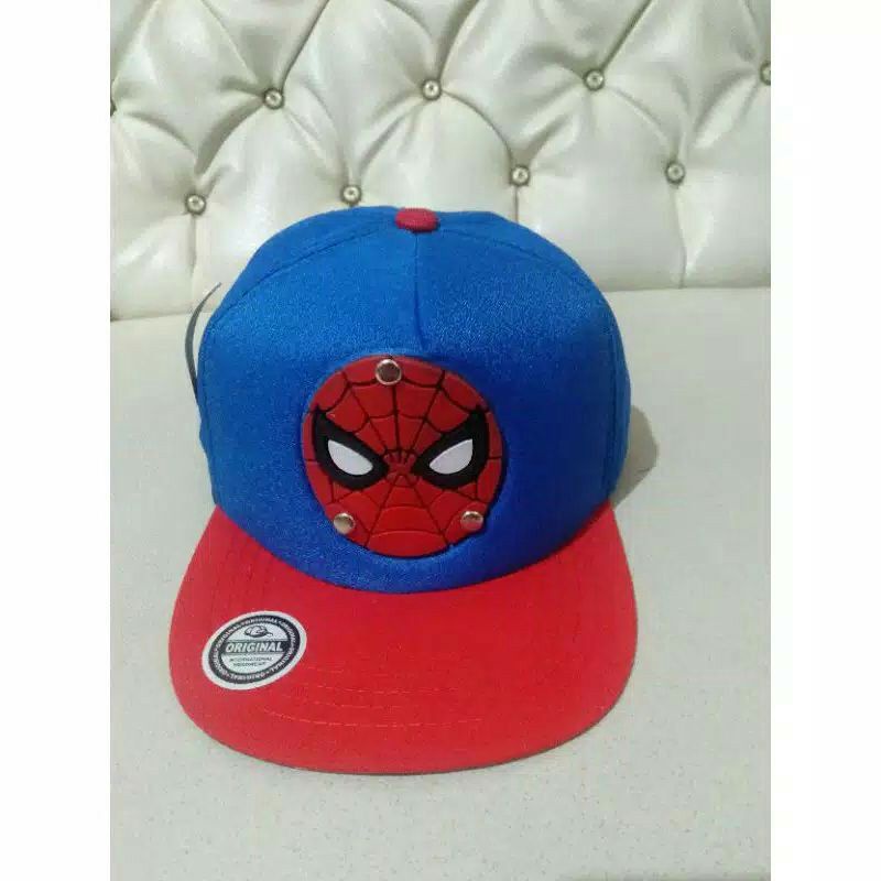 Topi Anak Snapback anak/Topi ploking anak/topi anak karakter-Spyderman 1