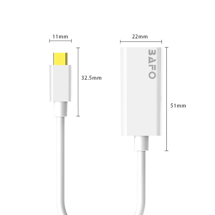 Mini DP DisplayPort to HDMI 4k Adapter BAFO BF-2611