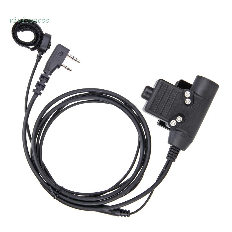 Vivi U94 Adapter Konektor Sistem PTT 2 Pin Plug to Talk Untuk Walkie Talkie TK 3107 / UV 5R / BF 888S / WLN KD C1