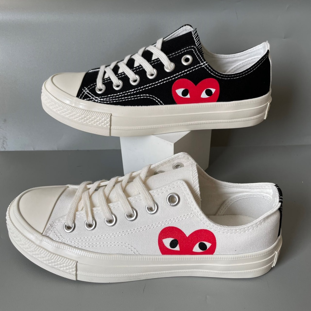 SEPATU KANVAS MOTIF LOVE KETS KOREA IMPORT SNEAKERS KANVAS KASUAL SFS444
