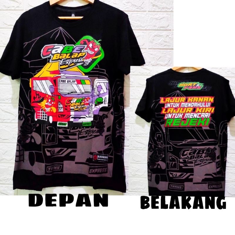 OBRAL !! KAOS TRUCK DEWASA HITAM SIZE M L