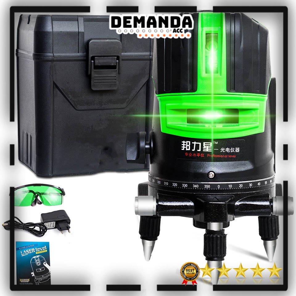 BISA COD Waterpass Laser Digital Self Leveling Projector Green Laser 2 Line Mudah Digunakan