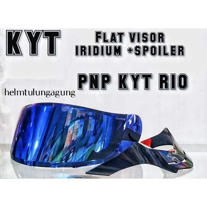 COD ⭐paket flat visor KYT Rc7 iridium gold /KYT k2r/ kyt r10 + spoiler KYT / gratis stiker