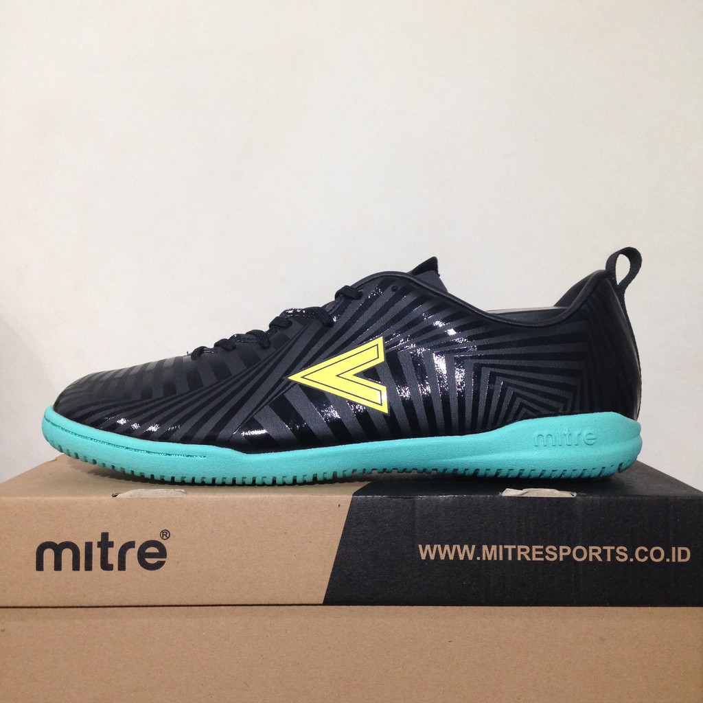 Promo Terbaru Sepatu Futsal Mitre Optimize IN Black Yellow Lite T01040020 Original BNIB