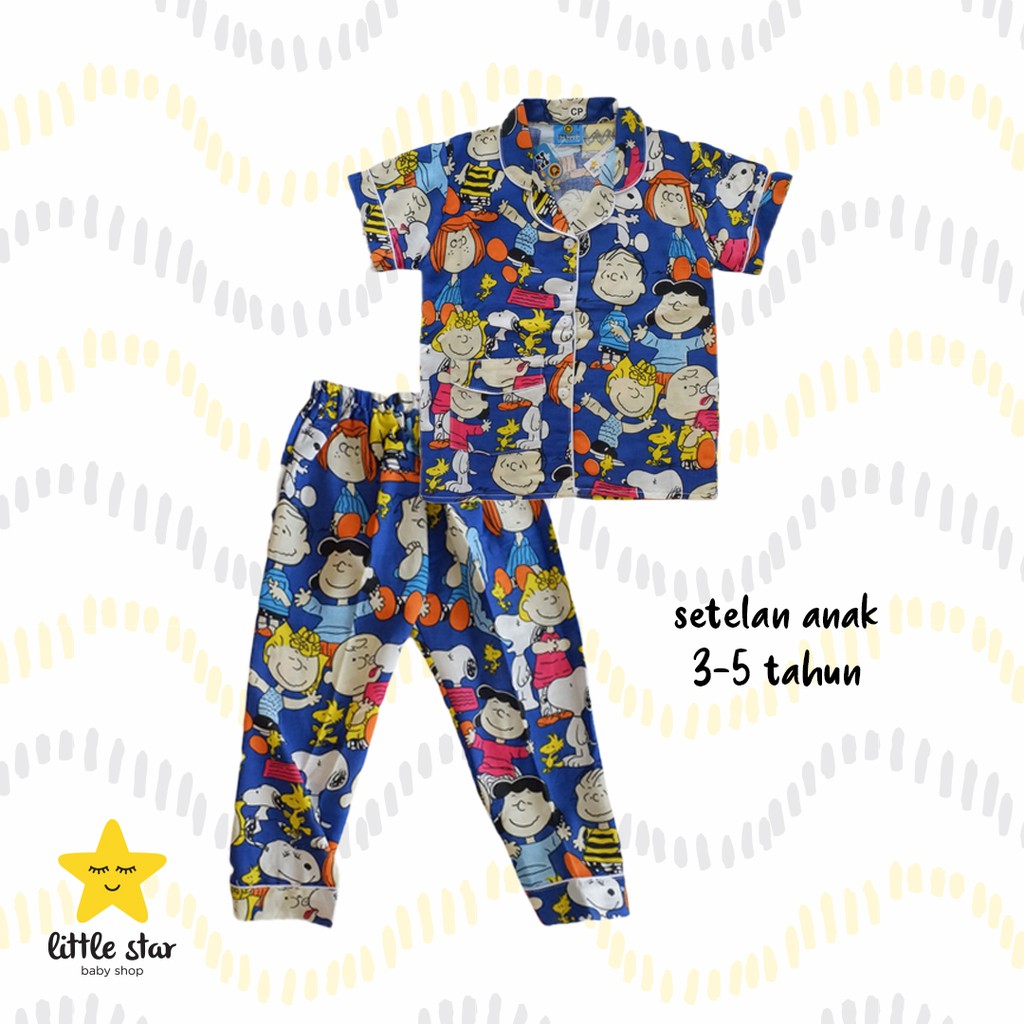 Kensuyo Piyama Anak | Set Baju Tidur | Piama Anak Cowok Cewek