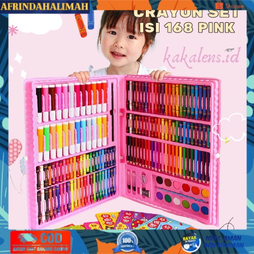 

{TERBARU} CRAYON ART SET KOPER CRAYON MEWARNAI ANAK ALAT LUKIS UNTUK SEKOLAH - 167 PCS PINK