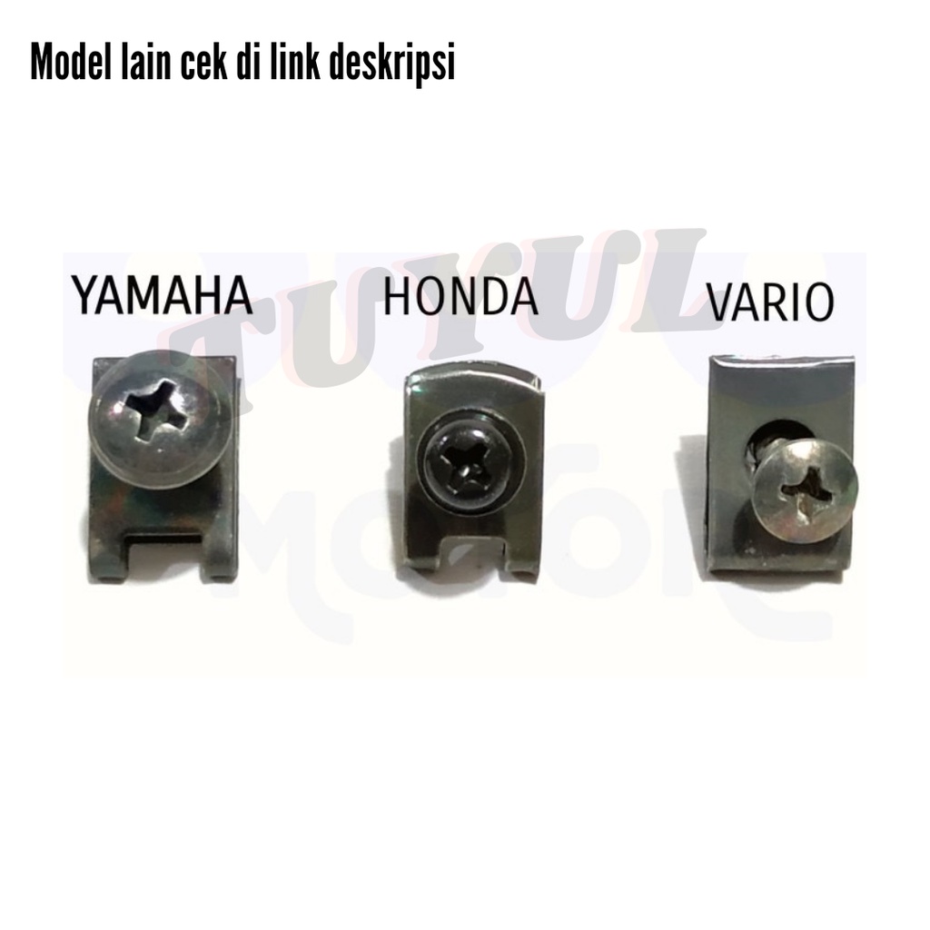 Baut Klip Batok Kli Nut Body Motor Honda Supra 1 Set 4x18 Diameter 4 mm K7 Klemen Baud Set Sekrup Bodi Jepit