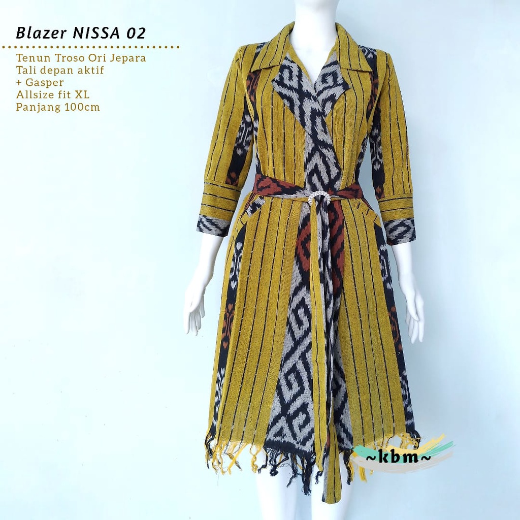 Blazer safira Nissa monica ori tenun troso batik modern