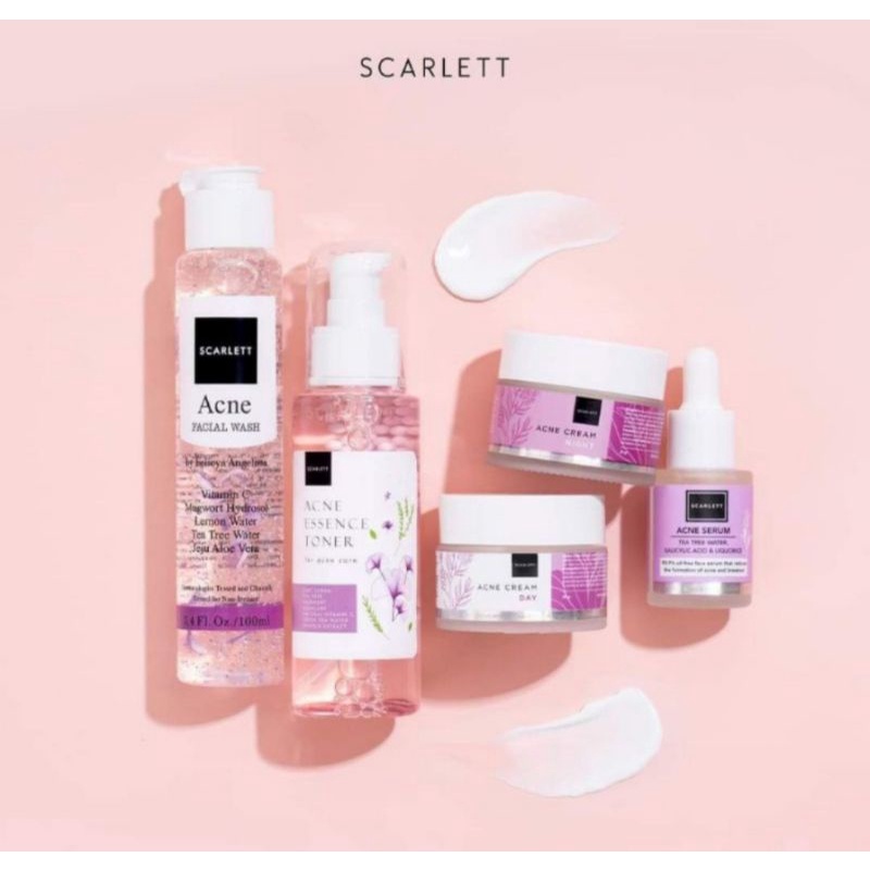 Paket Lengkap Pencerah dan Acne Scarlett Brightly Ever After