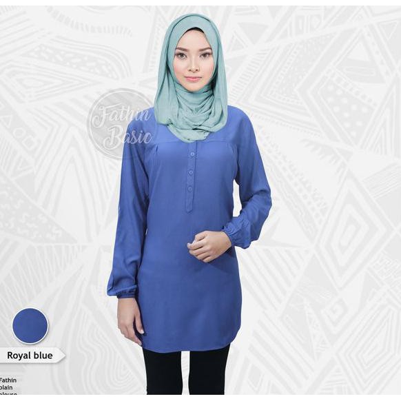 Sale Blouse Polos Fathin Basic - Royal Blue