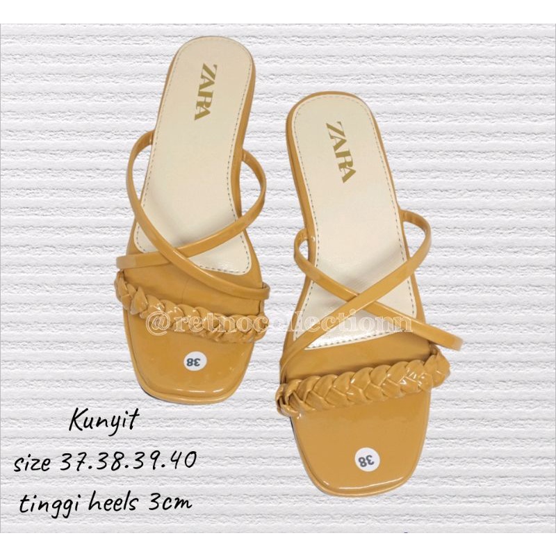 Sendal wanita heels zara/sandal wanita/heels/wedges/slop heels/slop wanita