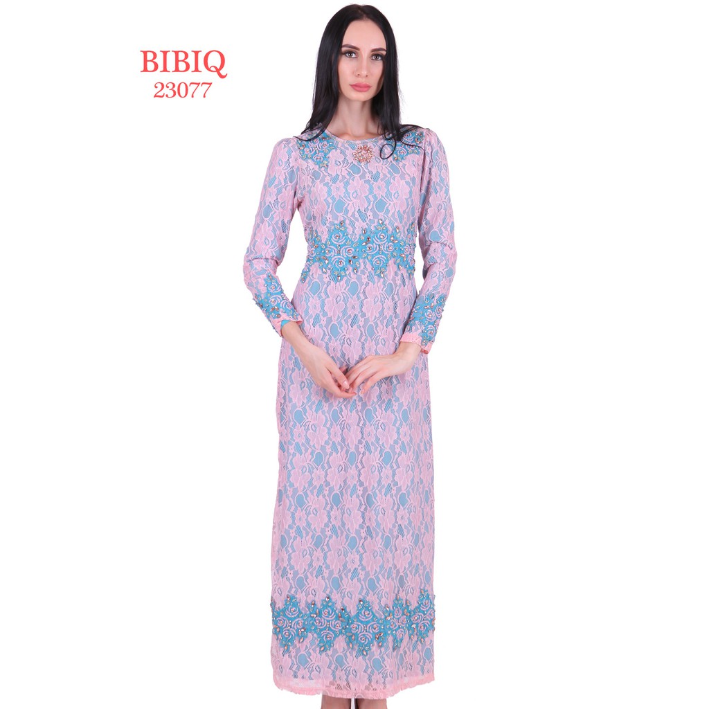 DRESS BIBIQ MEWAH LACE PINK MUDA