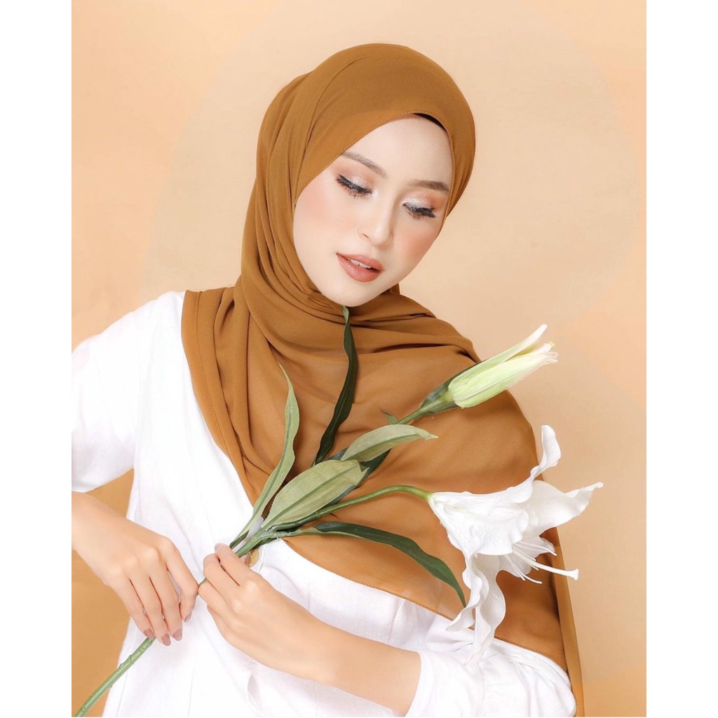 Jilbab Pashmina Diamond Crepe / Krudung Hijab Pasmina Sabyan Jahit Tepi Premium Jumbo 180x75 Part 1-TOAST