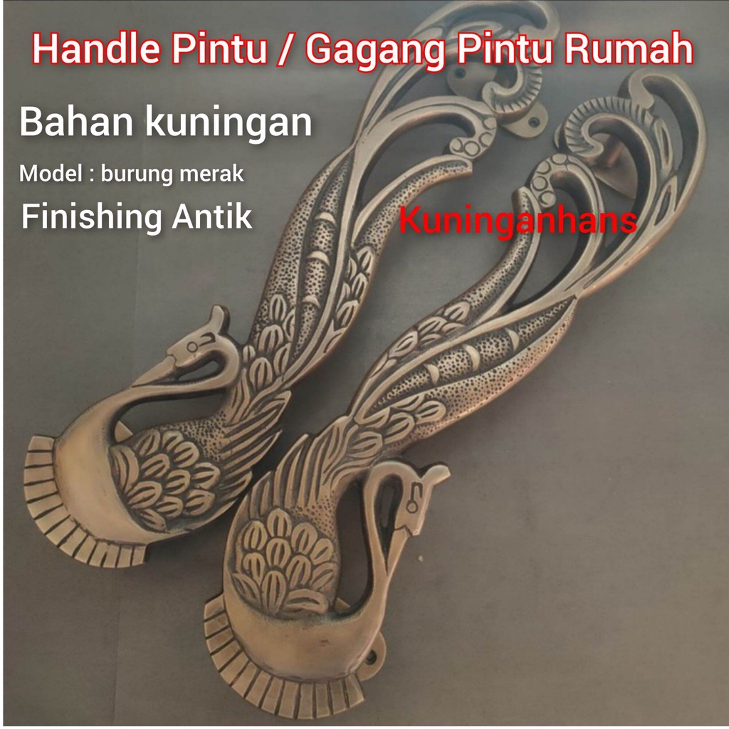 handle pintu rumah antik kuningan gagang pintu rumah antik 2 pintu mewah model burung