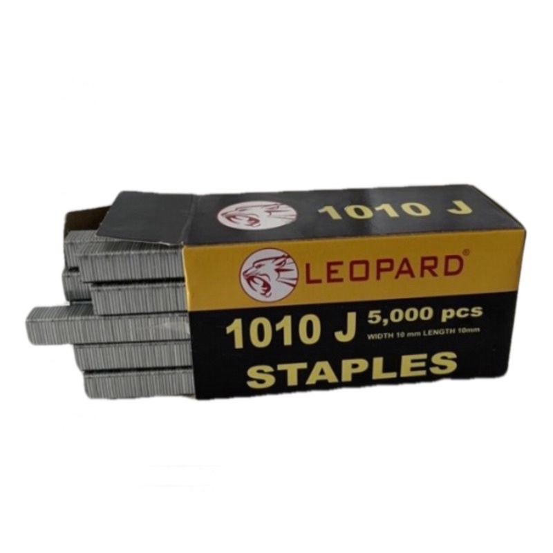 

Staples 1010J Leopard Isi Staples Mesin Paku Tembak Model U 10 mm x 10 mm 5000 pcs