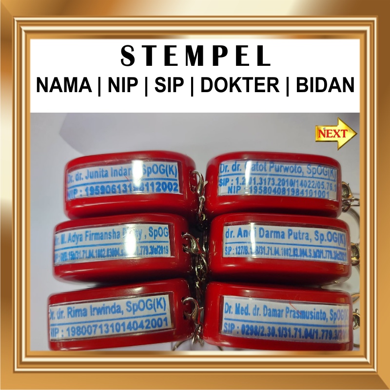 

RB STEMPEL NAMA DOKTER SUSTER BIDAN PERAWAT TYPE 13 X 35 DAN 13 X 43 FLASH WARNA TOKO KANTOR NOTA