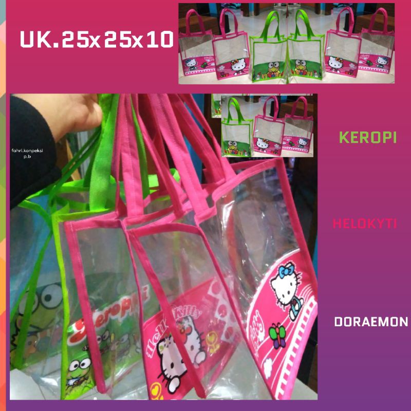 

Tas Souvenir Ultah Motif Helokity Uk,25x25x10 Ultah Anak Dll.