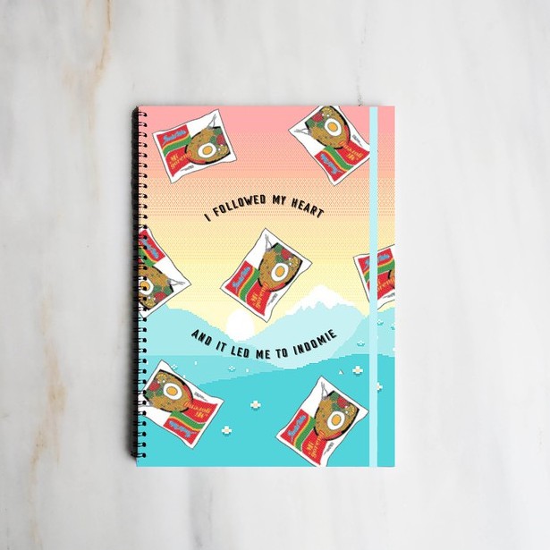 

[INDOPRIDE] INDOMIE HEART Spiral Ruled Notebook Diary Journal Office School Supplies Buku Tulis