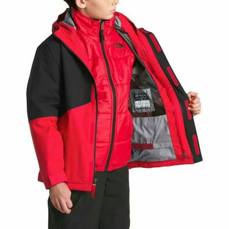Jaket Gunung Outdoor Hiking TNF boys triclimate original