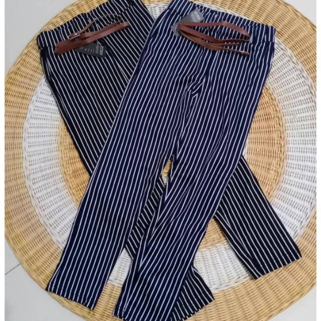 Celana wanita - celana salur belt
