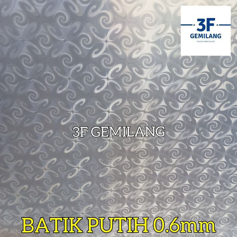 Fiber Plastik Penutup Pagar Motif Batik 3D 0.6mm  Meteran