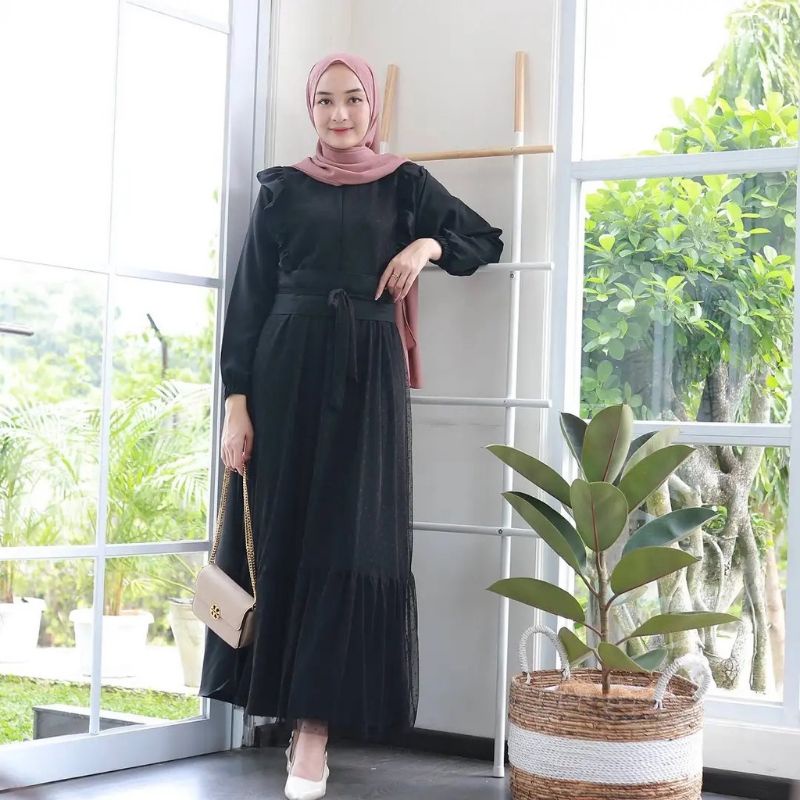 Fidella maxy dress kondangan baju gamis muslim