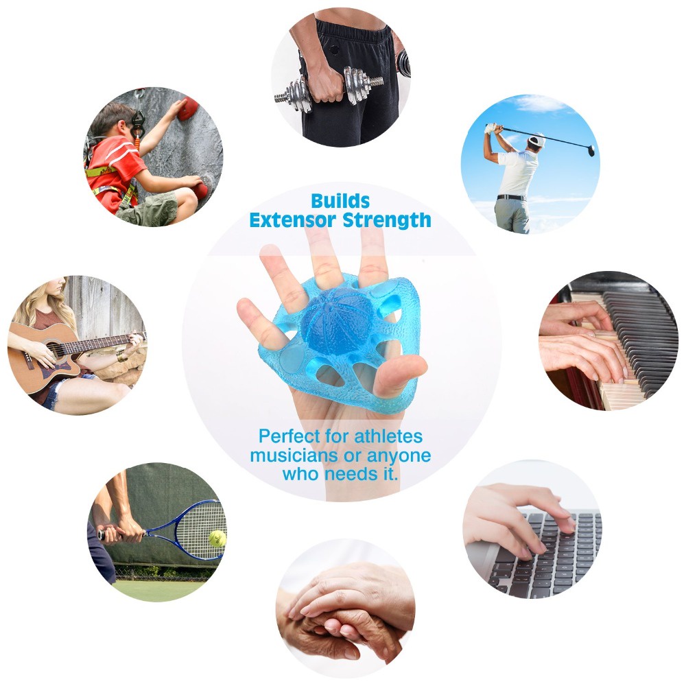 Pelatih Jari Terapi tangan lembut Finger Exercise Silicone Hand Exerciser Finger Trainer Squeeze Squishy Therapy ADHD terapi stroke terapi tangan struk latihan genggam tangan stroke strok hand grip tangan terapi bola terapi tangan silikon lembut