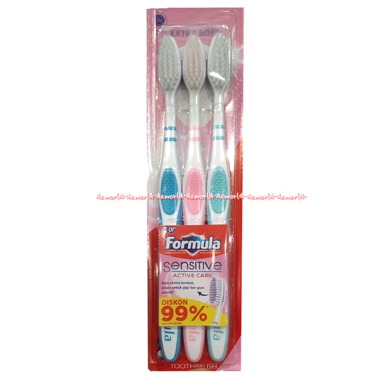 Formula Nano Sensitive Flex Isi 3 Pcs Sikat Gigi bulu ekstra halus Toothbrush Formula Nano Sensitif Gigi Sensitif