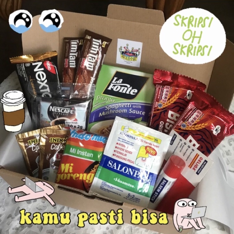 

[_DIKADOIN] Hampers Skripsian / Survival Kit / custom gift box / Skripsi Starterpack / Salonpas koyo