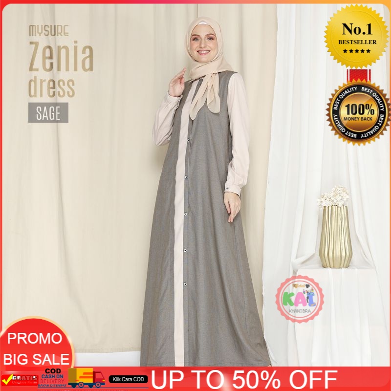 BAJU GAMIS TERBARU 2021/ BAJU MYSURE / SERAGAMANBAJU PENGAJIAN/ GAMIS WANITA SYARII / ZENIA DRESS PO