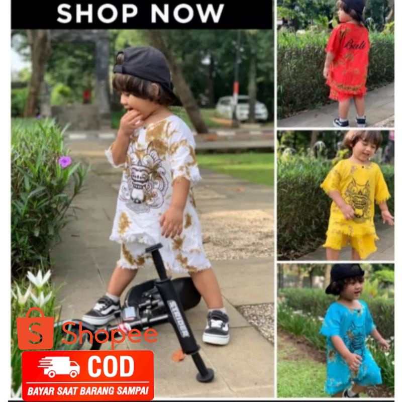 BAJU SETELAN ANAK-ANAK BARONG/BAJU BARONG KHAS BALI SETELAN ANAK BARONG BALI/BAJU BALI MURAH/ATASAN 