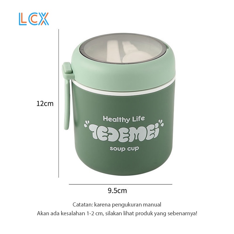 LCX Portable Soup Cup  Gelas Mug Multifungsi Anti Tumpah - Cangkir Kopi Teh BPA Free VS-77