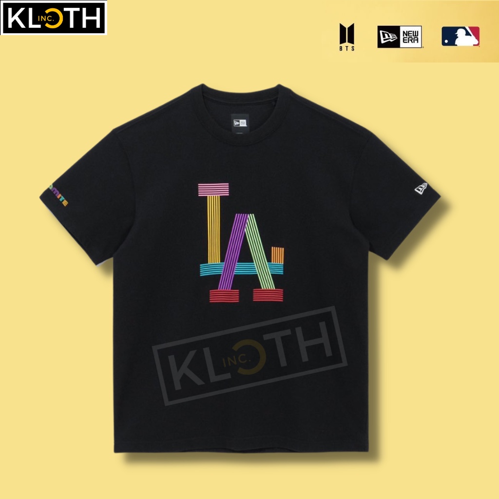 [BTS] Kaos BTS x New Era x MLB LA Dynamite Cotton 24s Premium Bisa Upgrade Lengan Panjang