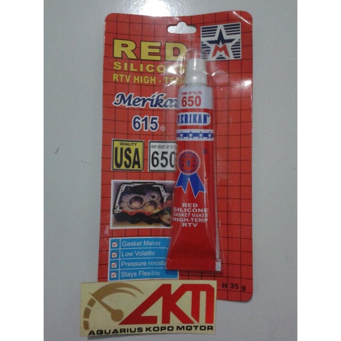Auto Sealer Merikan 615 Hitam Lem Gasket Sealant Silicone USA akm6666 Ayo Beli