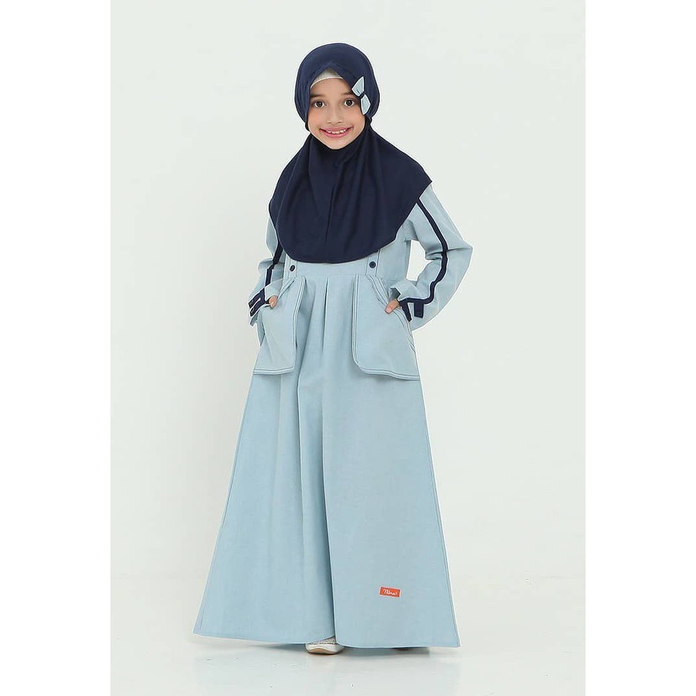 GAMIS ANAK NIBRAS SARIMBIT 65, BUSANA MUSLIM ANAK WANITA NIBRAS NSAP65 NSAP 65
