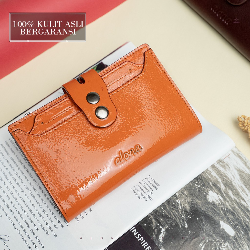 Dompet Kulit Wanita Lipat Mini Wallet Full Kulit Sapi Premium Asli Original Branded Wanita Terbaru Tianna