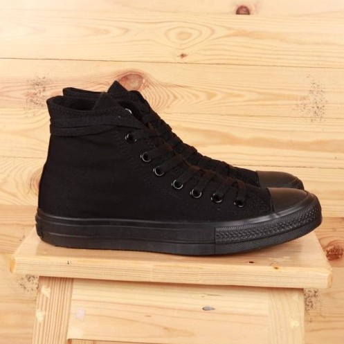 Sepatu pria Sepatu converse Tinggi /Sepatu hitam polos/sepatu boot All Star Sepatu Sekolah