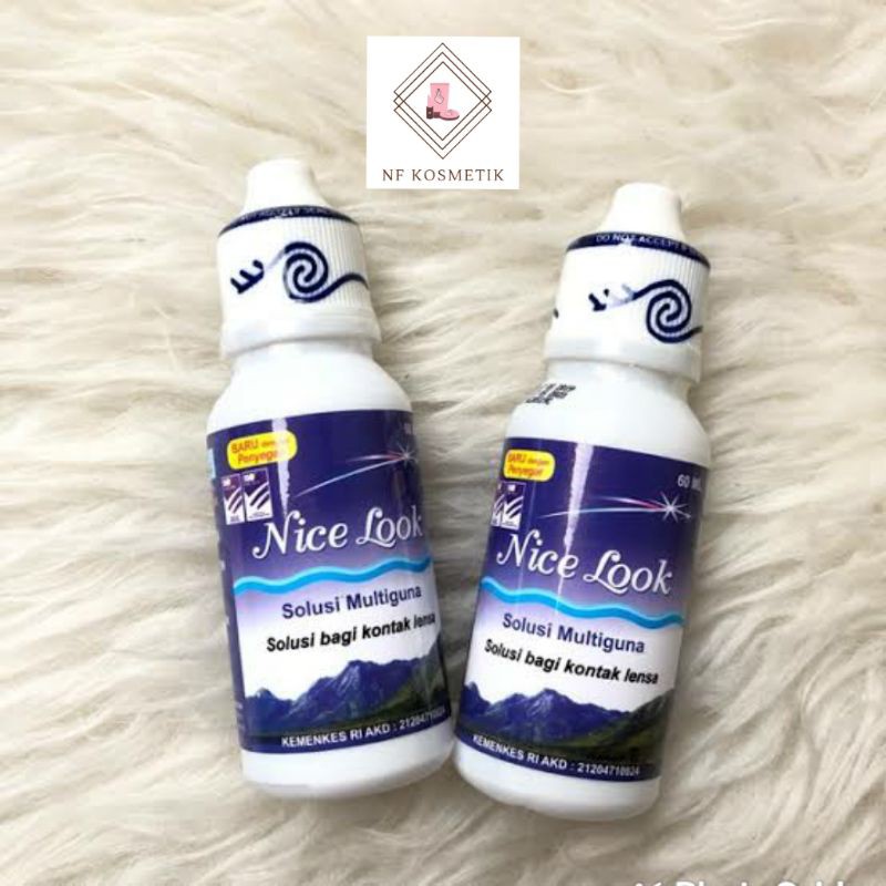 Nice Look 60ml Cairan Pembersih Softlens Mata Air Soflens Nicelook MPS Multi Comfort Extra Softlen