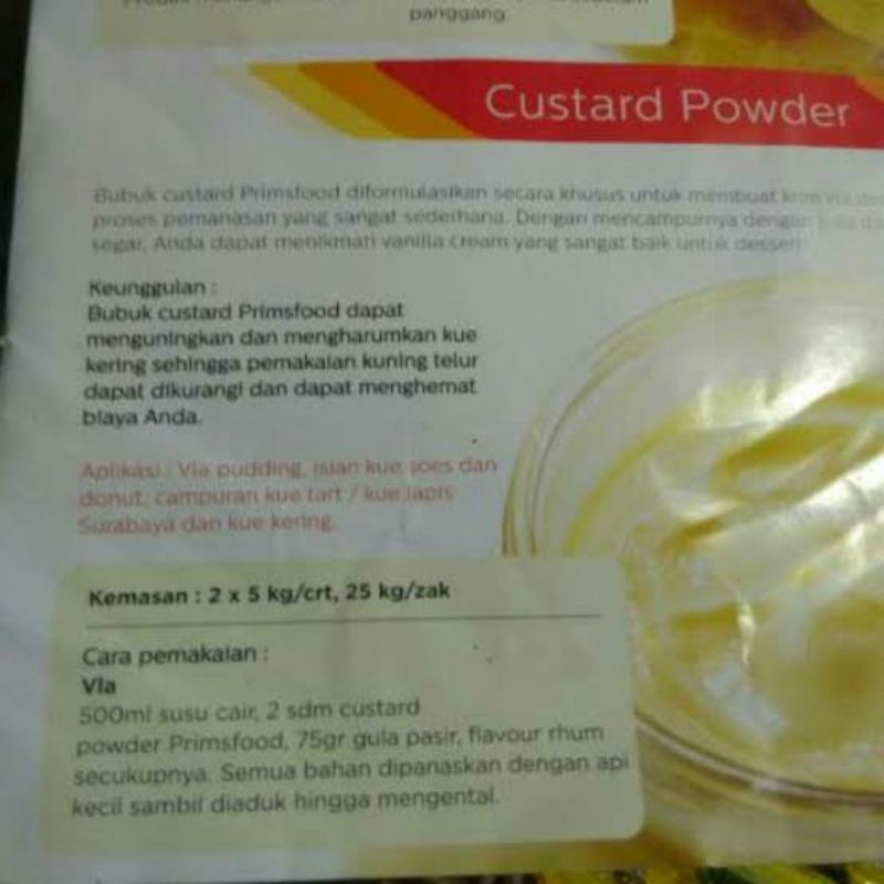 

Tepung Custard PrimsFood 250gr