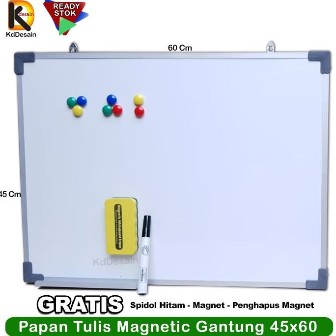 

[COD] Papan Tulis Whiteboard Magnetic Gantung 45x60 Spidol Hitam Mgnet Hapus PRODUK TERBATAS Kode 690