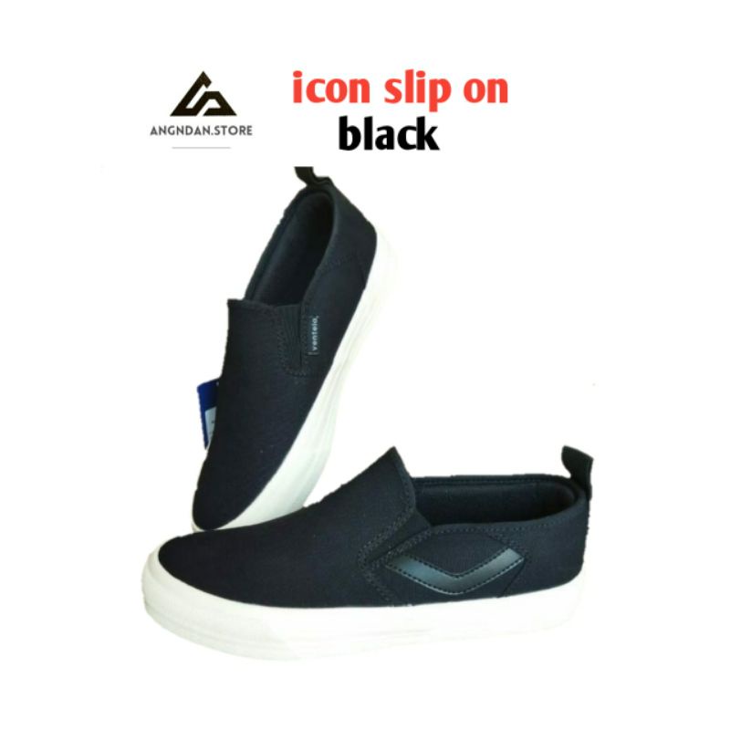 ventela slip on.ventela icon slip on black natural