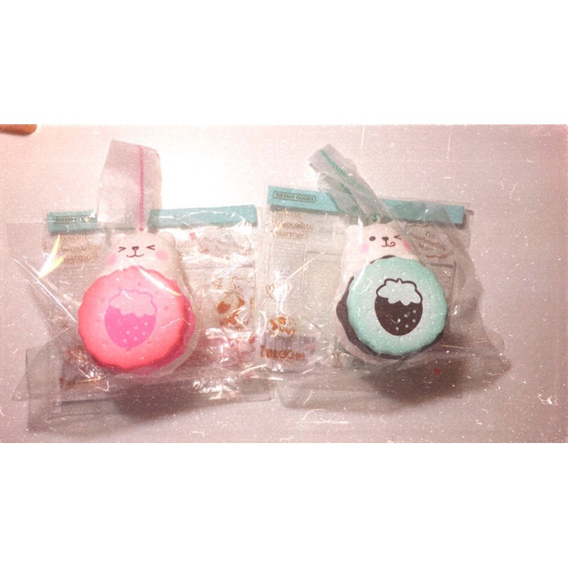 FLASHSALE SQUISHY IBLOOM MARMO MARSHMALLOWS BEAR SANDWICH COOKIE MINT STRAWBERRY PERF