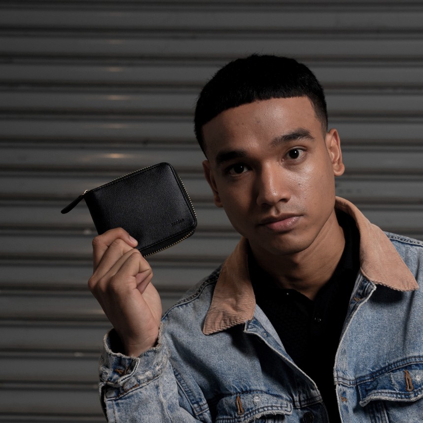 Memphis Full Zipper Wallet - Dompet Kulit Pria dengan Resleting / Zipper