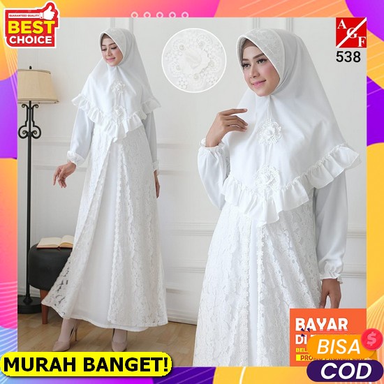 Baju Gamis Wanita Lengan Panjang Adem Rayon Ceruty Bahan Tebal Katun Y5Y8 Remaja Original Model Seka
