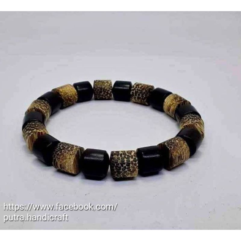 GELANG KAYU LIWUNG HITAM KOMBINASI KAYU KELOR HITAM/GELANG KOMBINASI/GELANG KAYU LANGKA/GELANG PRIA