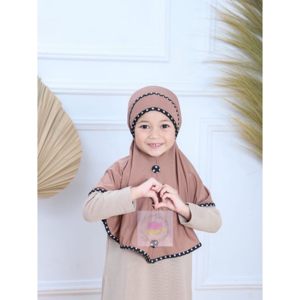 Kerudung Cantika Anak Instant Premium 3-6 Tahun Terbaru | Jilbab Lucu Bayi Perempuan Sekolah Tk | Hijab Tanggung Baby Sd Bahan Jersey Lembut Adem