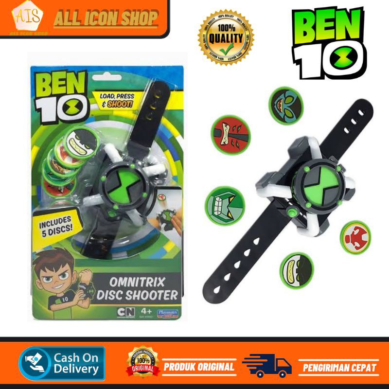 Jam Tangan BEN 10 Omnitrix Disc Shooter Original Playmates toys