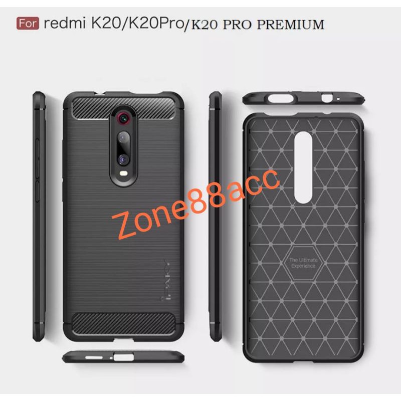 Ipaky Redmi K20 K20 Pro Silicon Case Softcase Carbon Casing Cover TPU