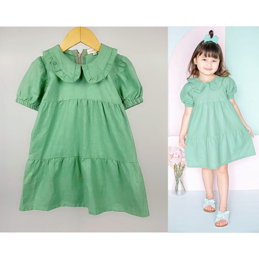 Dress Anak Salsabila/ Daster Polos Anak Umur 1-5 Tahun - Tosca