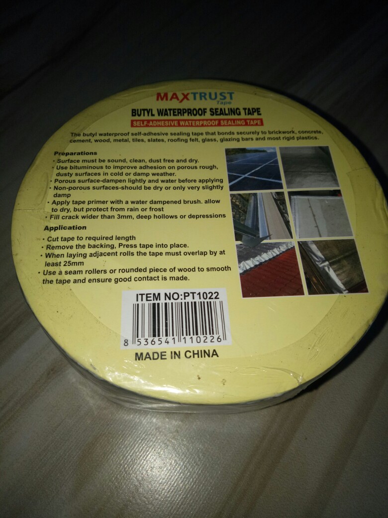 Lakban Anti Bocor Aluminium Foil Butyl Rubber Waterproof Tape 50mmx5m